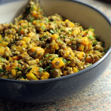Lentils with Butternut Squash and Walnuts