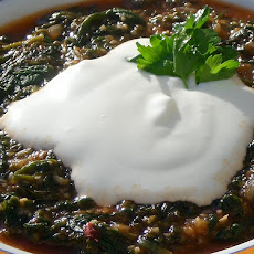 Dal With Spinach and Yoghurt