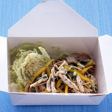 Spaghetti with Chicken and Peppers