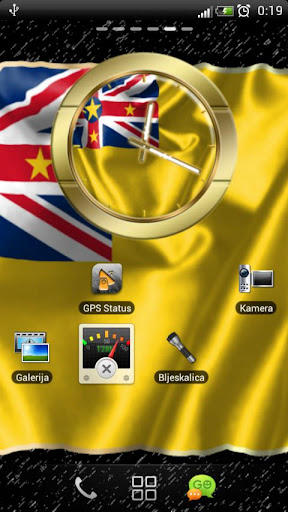 Niue flag clocks