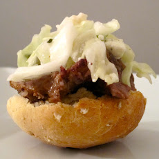 Open-Face Short Rib Sliders with Slaw Topper