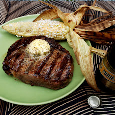 Grilled Rib-Eyes with Chile-Lime-Tequila Butter Recipe