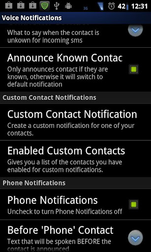 Voice Notifications
