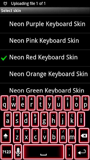Red Neon Keyboard Skin