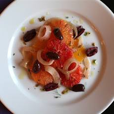 Fennel, Orange, & Olive Salad with a Warm fennel dressing