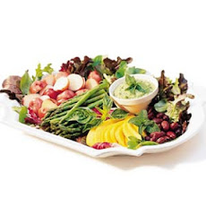 Asparagus, Potato, and Papaya Salad with Green Onion Dressing