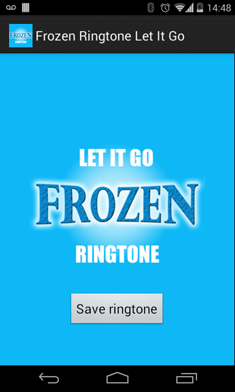 Android application Frozen Ringtone - Let It Go screenshort