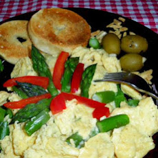 Spanish Scrambled Eggs With Pimenton and Asparagus