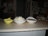 Just part of the spread. Not pictutred: turkey, cranberry sauce, yams, rolls, and green bean casserole.