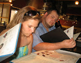 Mary Jane and Dustin at dinner.