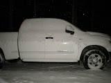 Our rental for the week. This was still in the beginning stages of the snowstorm.