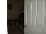 Peeking into the office.