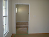 Turning around in the family room, you can see the stairs leading up.