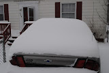 See, it's a car, not a snow mound.