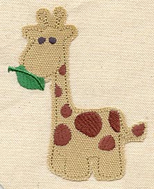 Giraffe with Leaf Applique