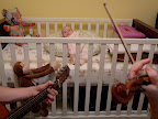Daddy and Uncle G serenading Evelyn