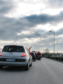 Piaggio, corteo in auto da Pontedera a Pisa 12 Novembre 2009