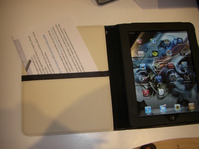 fundas para iPad tipo libro con hueco para papeles