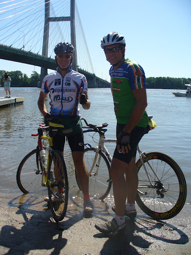 Bill and Gary at the finish in Burlington, IA