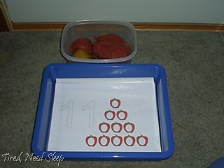 Play dough number mats