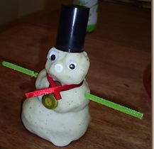 play dough snowman