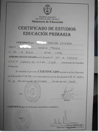 Certificado