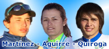 Talía Aguirre, Mauricio Quiroga y Cristian Martínez