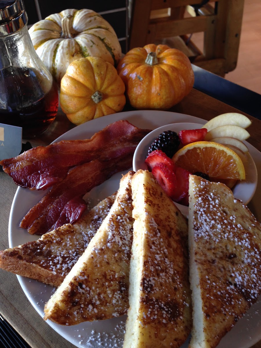 The Best Gluten Free French Toast on Saturday & Sunday with Starky's house made gluten free bread-un