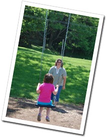 She also loves to get a push from Nana