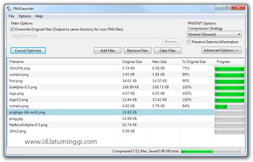 PNGGauntlet Screenshot