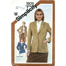 Simplicity 5202 Sewing Pattern Misses Lined Blazer 