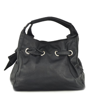 Millie Medium Black Leather Look Handbag