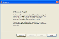 pigin add account