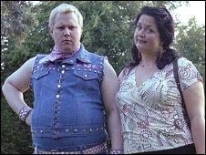 Matt Lucas (Dafydd) with Ruth Jones (Myfanwy) - [Little Britain]