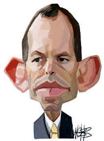 cartoon of Tony Abbott emphasising his stick-out ears