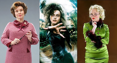 (L-R) Dolores Umbridge, Bellatrix Lestrange, Rita Skeeter