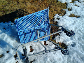 Downed Marshalls Cart found in a play field in Newton, MA