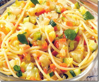 Spaghetti con le verdure 