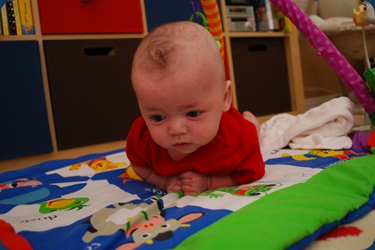 Hudson with some tummy time