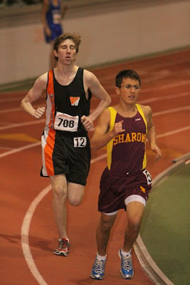 Matt Ostrow digging deep in the Mile at Boston University!