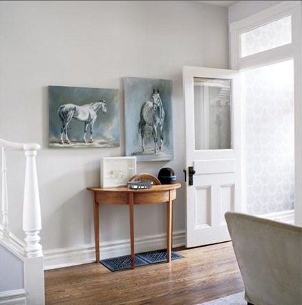 [style at home editor erin mclaughlin entry entryway victorian cottage in city grey walls horse paintings[5].jpg]