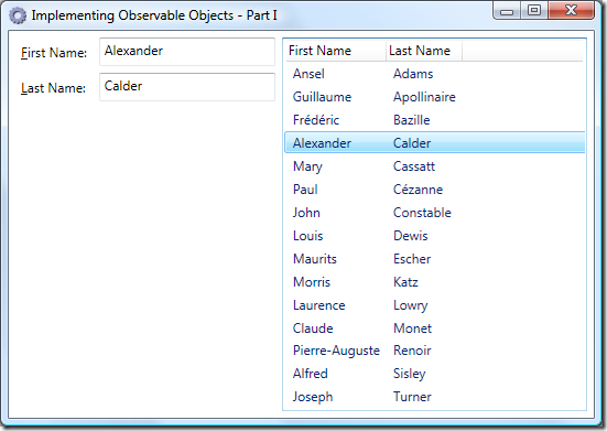 WPF Sample Application