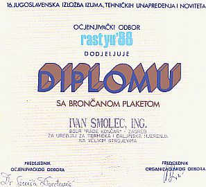 RAST YU 88 - diploma