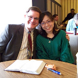 Tom and Oksu in their morning class