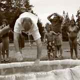 In midair