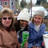 Darla, Kamini, and Yvonne taking a break