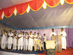 Around 40 members joined this year for the choir.  Their commitment and devotion to sing for the Lord is highly commendable...Some even opted to not to go schools & work during convention. May Lord honor their love to Him. Kurian Sam Achen(Right) is the Choir Convenor & led the choir from front....