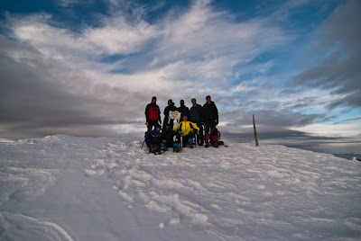 Poza de grup pe Varful Retezat la 2485 m altitudine