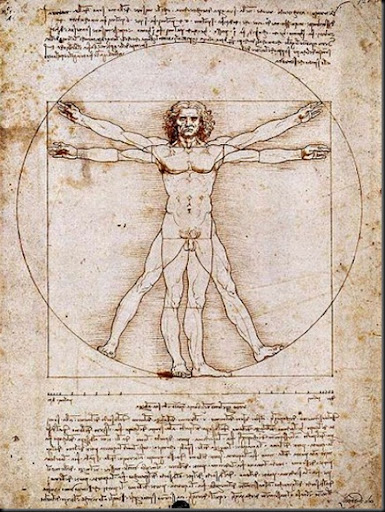 “El hombre de Vitrubio” elaborado por Leonardo da Vinci