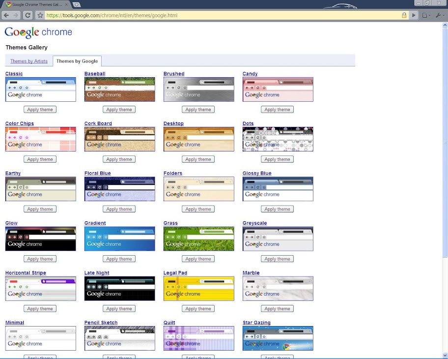 Google Chrome Themes By Google